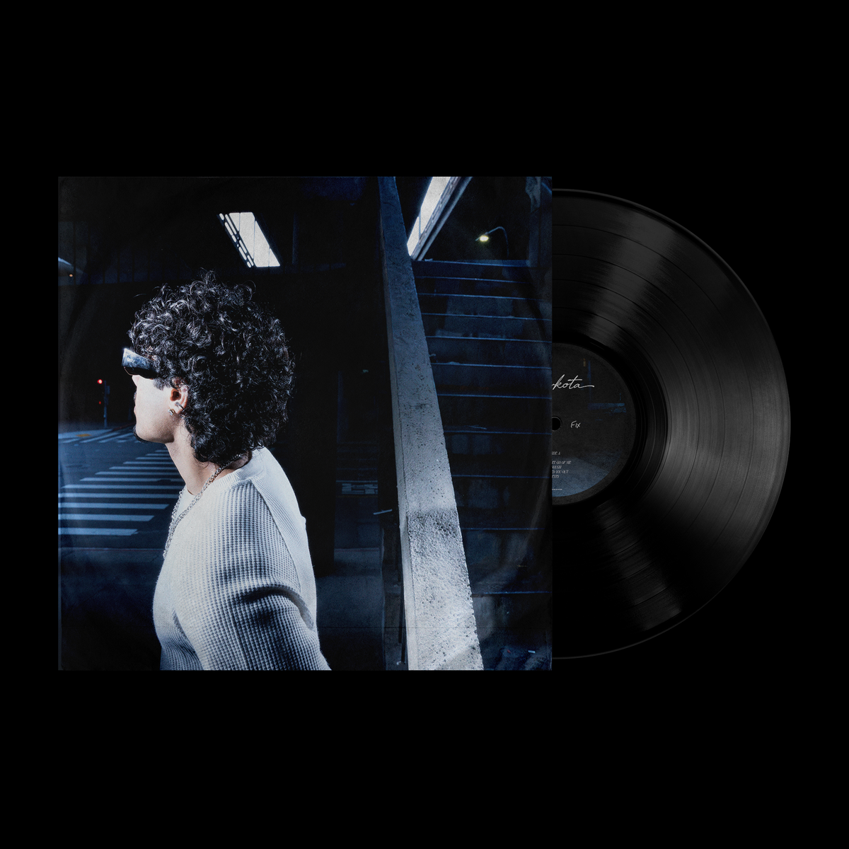 The Fix front sleeve with black vinyl record